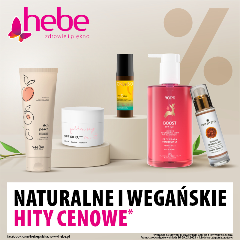 hebe: naturalne i wegańskie hity cenowe
