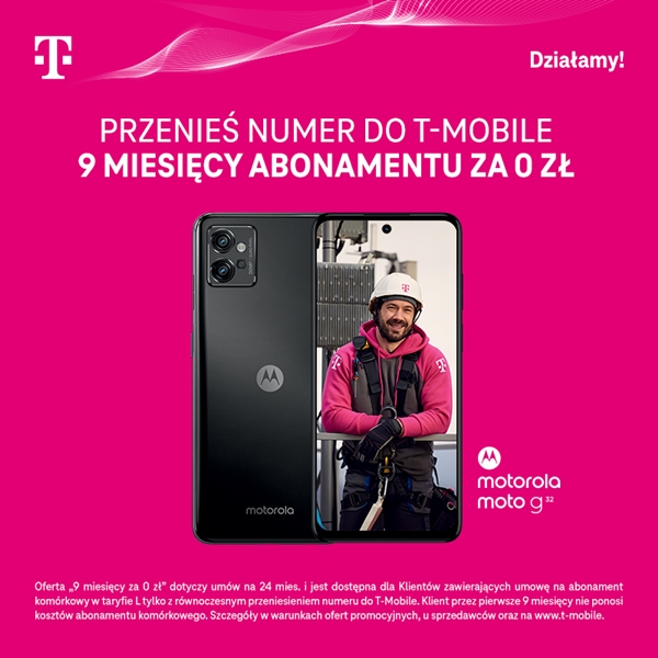 Przenieś numer do T-Mobile i zyskaj 9 miesięcy abonamentu za 0 zł