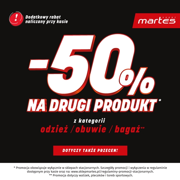 Martes Sport: promocja -50% na drugi produkt