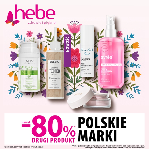 Hebe: polskie marki nawet -80% na drugi produkt