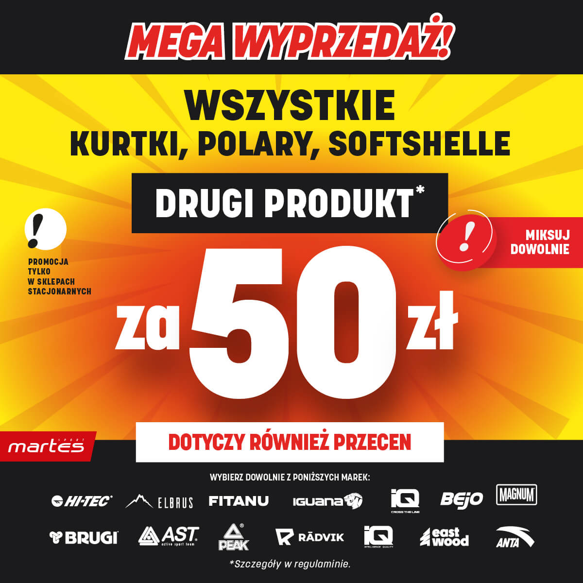 MEGA WYPRZEDAŻ NA KURTKI, POLARY I SOFTSHELLE