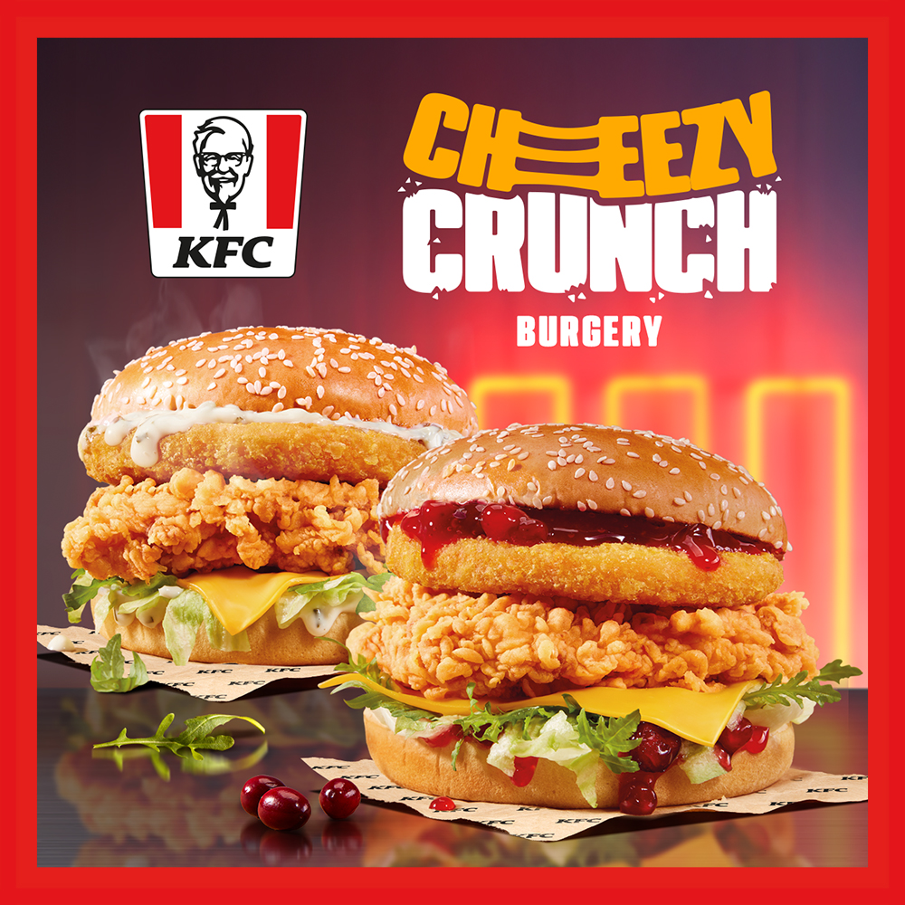 KFC rozgrzewa tej zimy. Poznaj Cheese Crunch Burgers
