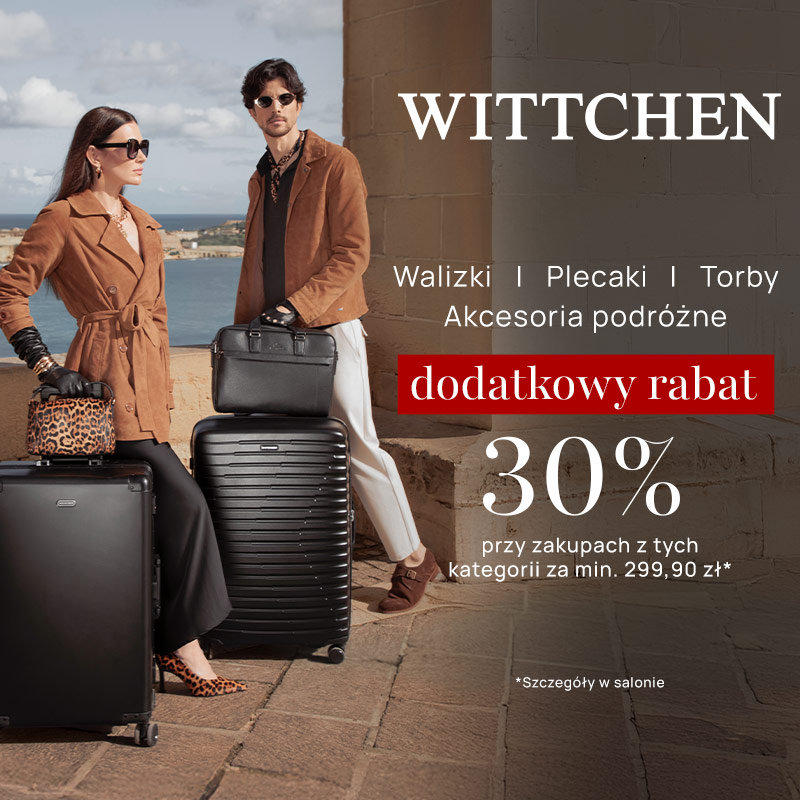 WITTCHEN: ekstra rabat -30% na walizki, plecaki i akcesoria podróżne