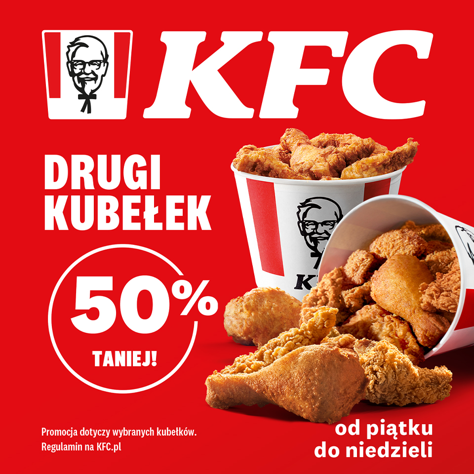 KFC: kubełek 50% off