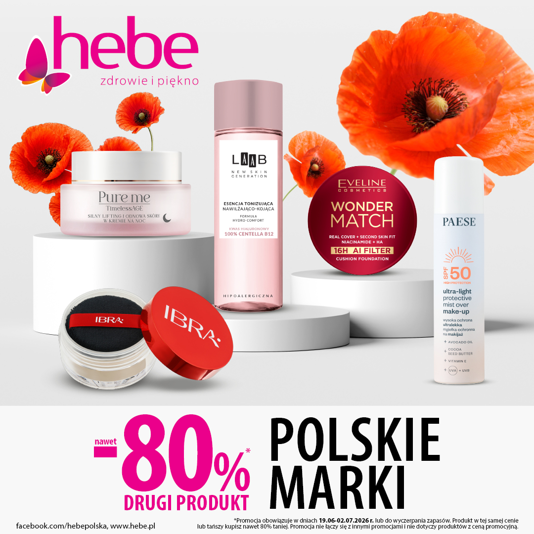 HEBE: polskie marki - drugi produkt -80%